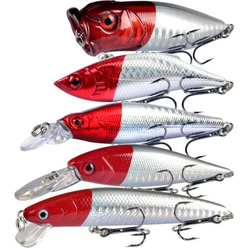 Set Mixed Fishing Lures 5pcs/Lot Fishing Wobbler Crankbait Fishing Tackle Artificial Make 5 Model Quality Professional Bait