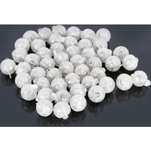 Novelty 50pcs/Lot Round White Led Ball Lamps RGB Color Changing Balloon Lights for Wedding Valentines Day Party Decoration
