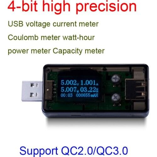 OLED Tester Multifunction USB Charger Doctor Voltmeter/Ammeter/Capacity /Energy /Temperature /Running Time Monitor Voltage curre