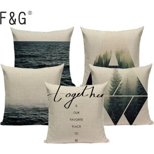 Simple Word throw pillow custom linen pillowcase Black White Decorative Cushions Printed Throw Pillows Car Home Decor Cushion