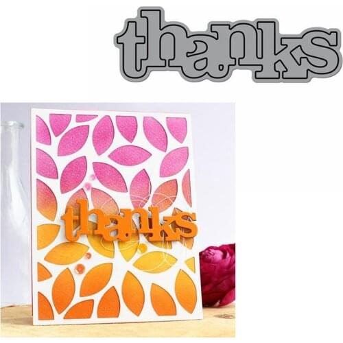Thanks Word Die Cuts For Card Making Thanks Word dies scrapbooking metal cutting dies new 2019