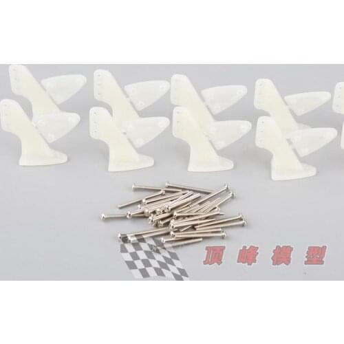 10set/Lot 3-hole triangular rudder angle with screws for light wood aircraft DIY aviation model servo accessorie