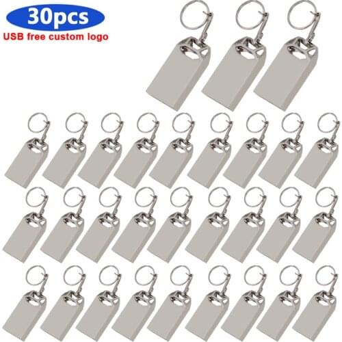 30pcs/lot Free Logo USB flash drive USB 2.0 pen drive 4GB 8GB 16GB 32GB 64GB 128GB Pendrive portable memory stick for wedding