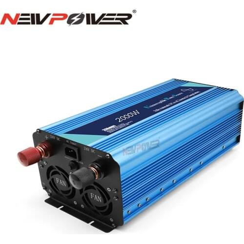 High end super quiet Off Grid Charger Inverter 2000W DC 12V/24V AC 110V/220V Pure Sine Wave Power Inverter with charge function