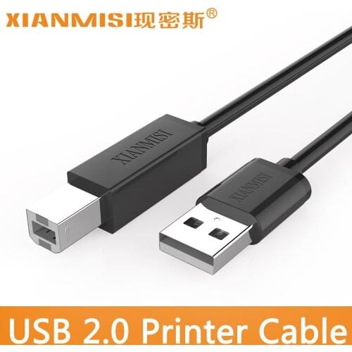 XIANMISI High Speed USB 2.0 Type A Male to B Male Scanner Printer Cable Sync Data Charger Cable 1m 3m 5m for Laser Printer Sales