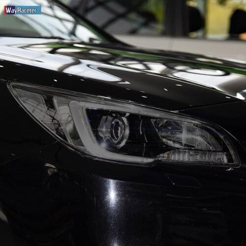 2 Pcs Car Headlight Protective Film Headlamp Restoration Transparent Black TPU Sticker For Subaru Legacy 2014-2017 Accessories
