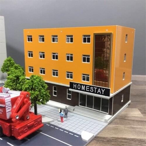 1/150 160 sand table architectural scene model Railway station scene Reflective curtain wall plastic assembly model