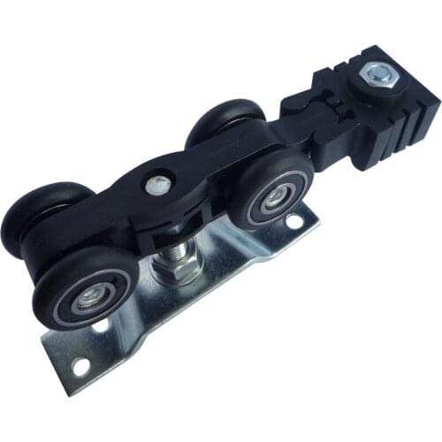 1pc 4 Wheels Solid wood sliding door pulley track pulley with buffer hanging wheel