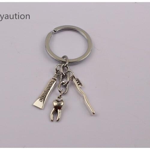 1pcs Dentist Keyring Dentist Keychain Dental Assistant Gift Dental Hygienist Keyring