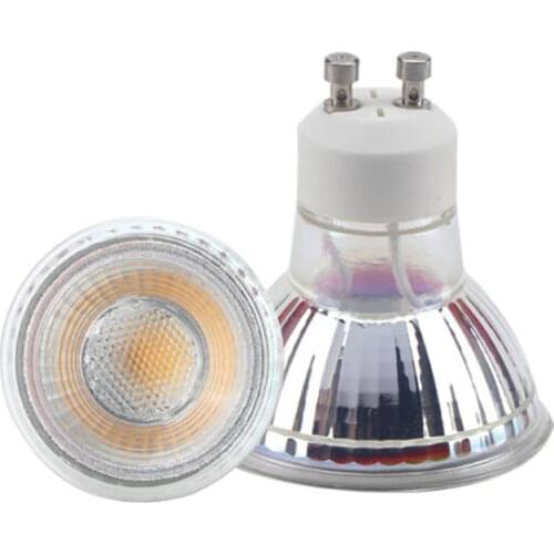 YON 1PCS NEW 6W 220V 110V GU10 COB MR16 GU5.3 LED lamp Heat Resistant Glass Body LED Spotlight Bulb light