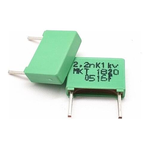 10pcs Original MKT-1820 Series 1000V 2200PF/0.0022uF Fever Film Capacitor Correction Capacitance Accuracy 10