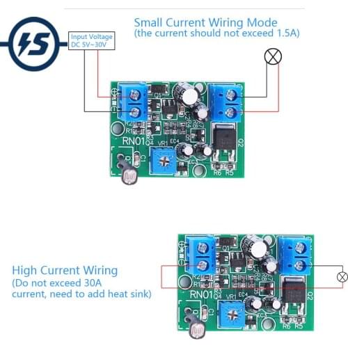 1CH Delay Relay Module Automatic Delay Switch 30A Driver Module For Flashing Lamp DC 5V 12V 24V