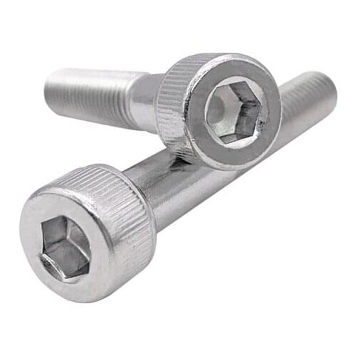 2pcs M16 shoulder screws Allen knurled screw cylindrical hex socket bolts half tooth bolt stainless steel 65mm-150mm long