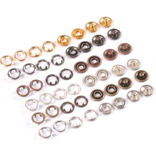 20sets(4pcs 1set) copper Prong Snap Buttons Metal Fasteners Press Stud For Romper Buckle Snap Baby Clothes DIY
