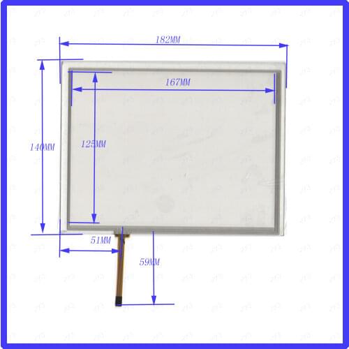 ZhiYuSun 8063 182mm*140mm 8inch 4-wire resistive touch panel for Car DVD, 182*140 GPS Navigator screen glass
