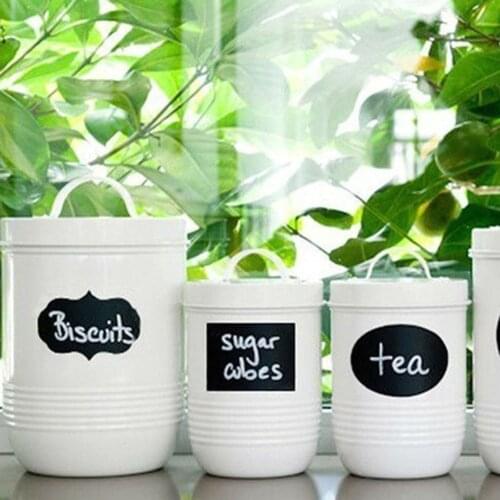 40 Pcs Mason Jar Labels Bowl Stickers Sugar bottle label Black Board DIY Kitchen Jam Stickers Chalkboard Bottle Home Wall Decor
