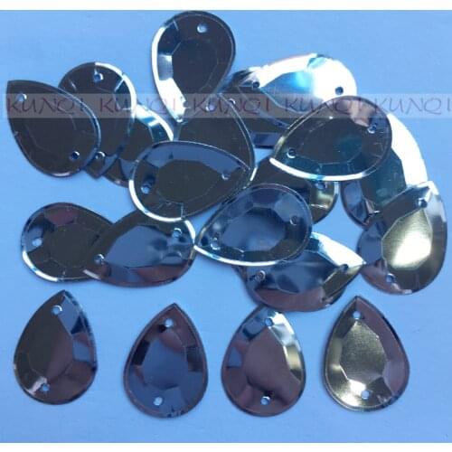 New 600pcs 13*18mm Water Drop Silver Loose Sequin Sewing,Wedding Craft,Women Kids DIY Garment Accessory