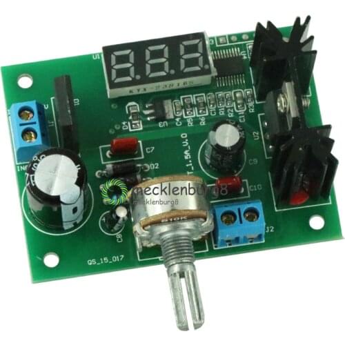 AC/DC-DC LM317 Adjustable Voltage Regulator Step Down Power Supply Module With LED Meter Voltmeter Buck for Arduino 2A Max