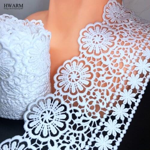 5yard 9cm High Quality african lace fabric 2020 arts craft sewing fabric wedding decoration trim DIY Milk silk embroidery LACE