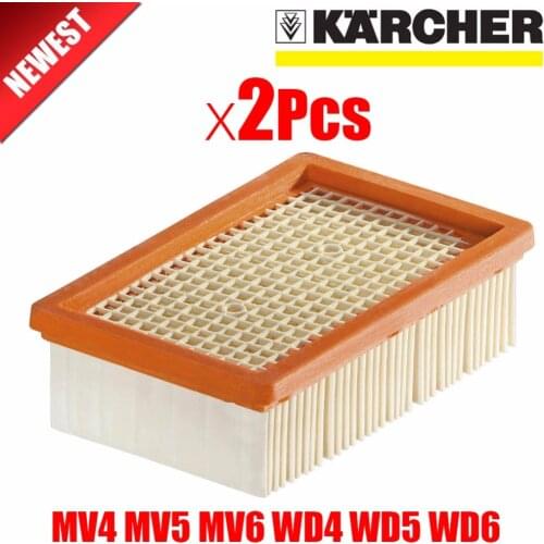 2Pcs/lot KARCHER Filter for KARCHER MV4 MV5 MV6 WD4 WD5 WD6 wet&dry Vacuum Cleaner replacement Parts#2.863-005.0 hepa filters