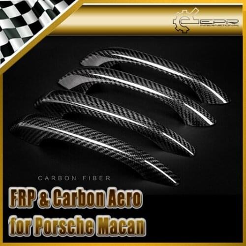 Car-styling For Porsche Macan Carbon Fiber Outter Handle Cover 4pcs LHD