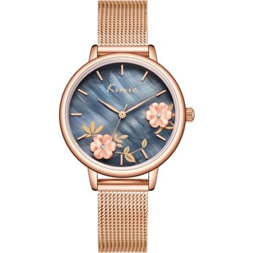 Womens Watch Fashion French Design Embossed Printed Dial Waterproof Quartz Watch Ladies Girls Watches Clock Relogio Feminino