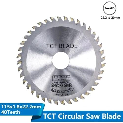 115x1.8x22.2mm 40T Circular Saw Blade Disc Angle Grinder Disc Rotating Wheel Woodworking Wood Plastic Plexiglass PVC Cutting