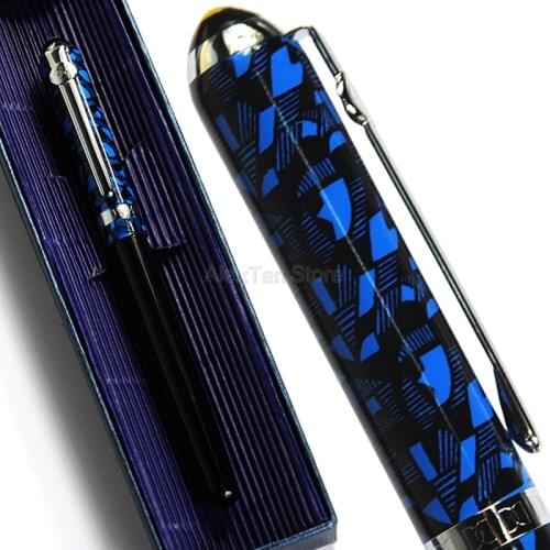 Duke 962 Wholesale Price Series Fountain Pen Medium Nib , Beautiful Blue Pattern Writing Gift Fountain Pen