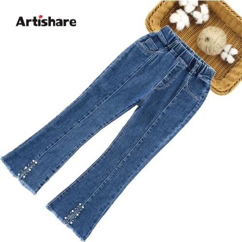 Girls Jeans Solid Color Jeans Kids Girl Casual Style Childrens Jeans Spring Autumn Childrens Jeans Clothes