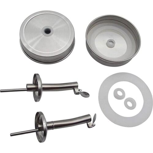 2Pcs 70/86MM Mason Jar Pour Spout Lid Mason Jar Oil Infusions Lids Regular Mouth Bottle Cap Jar Hole Lid Dispenser Cover(No Can)