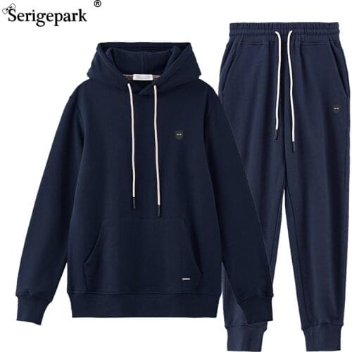 Mens sets casual hoodie classical sweatshirt hoodie with cap unisex knitting material man sport tracksuit park Eden sweatpants