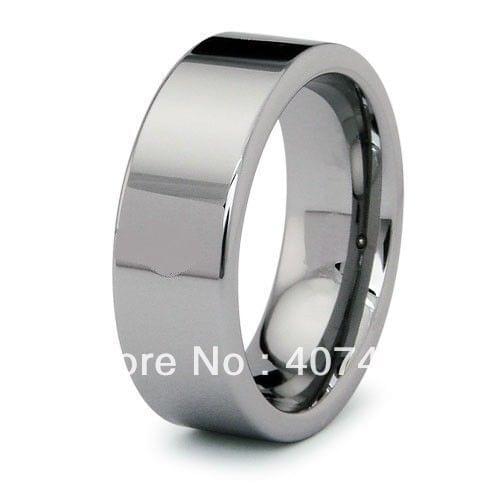 Anniversary Gift Ring USA Russia Brazil Hot Sales 8mm Mens Shiny Pipe Tungsten Carbide Wedding Ring US sizes 6-13