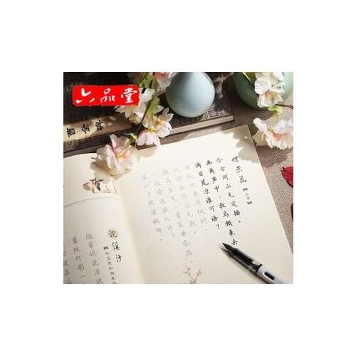 2 Books Pen Set Chinese Characters Ancient Regular Script Calligraphy Reusable Repeat Practice QR Code Video Copybook Pen Set