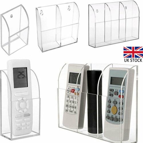 Wall Mounted TV Remote Control Organizer Storage Box Remote Control Air Conditioner Storage Case Phone Plug Holder Stand Box