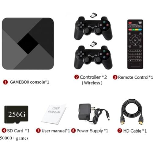 Portable 4K Video Game Console 256GB 50000+ PSP PS1 Retro Games Player Support Wifi Multi Players TV Gaming Consoles Android Box