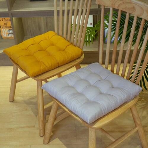 40x40Cm Solid Color Cushion Chair Cushion Round Square Pp Cotton Comfortable Student Cushion Winter Home Dining Chair Cushion