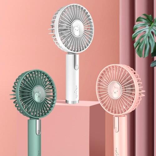 Summer Portable Mini Fan 3 Speed Adjustable Fans USB Rechargeable Desk Handheld Air Conditioner Cooler Outside Travel Artifact