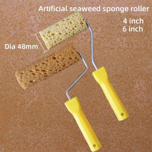 4INCH 6INCH Artificial Seaweed sponge roller brush Artistic Pattern roller Wall painting Tools