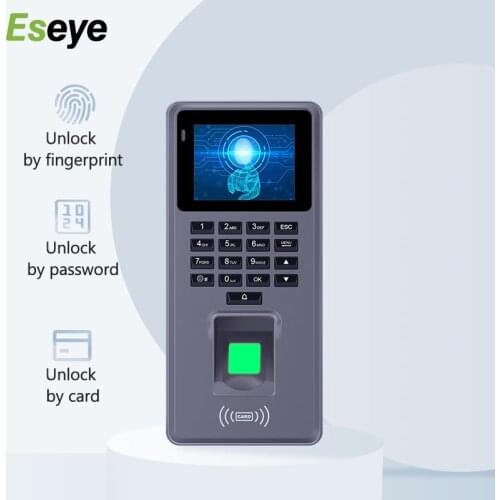 Eseye Fingerprint Attendance Access Control Rfid Keypads USB Download Software Report Attendance Door Access Control System Kit