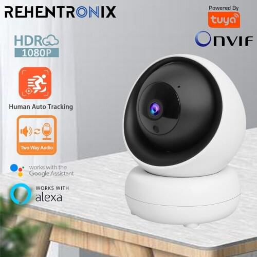 Tuya ONVIF IP Camera Smart Indoor WiFi PTZ Camera 1080P Wireless Security Camera with Auto Tracking Support Alexa Google Home