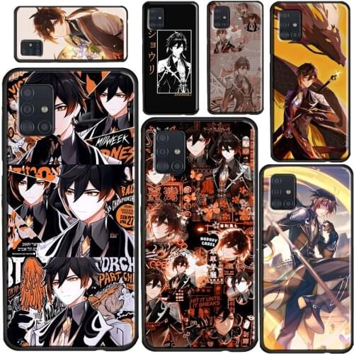 Zhongli Genshin Impact Cover For Samsung A52 A72 A12 A32 A42 A51 A71 A41 A31 A11 A21S A20e A50 A70 A40 A20S Case
