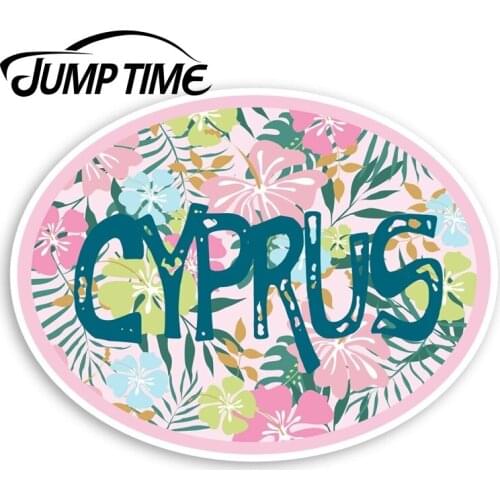 Jump Time for Tropical Cyprus Vinyl Stickers Travel Sticker Laptop Luggage Truck Window Bumper Decal Waterproof Accessories