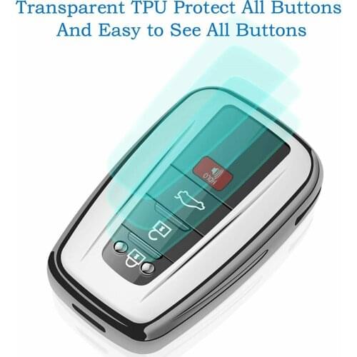 Key 1 X Key Case+ Key Chain TPU Cover For Toyota RAV4 Highlander Camry Corolla Kluger 86