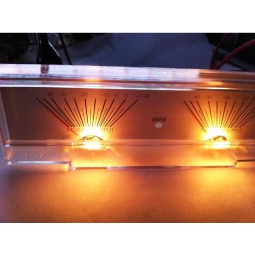 1 pcs Power Amplifier Meter Level Indicator Level Meter Double Header Car Audio Meter
