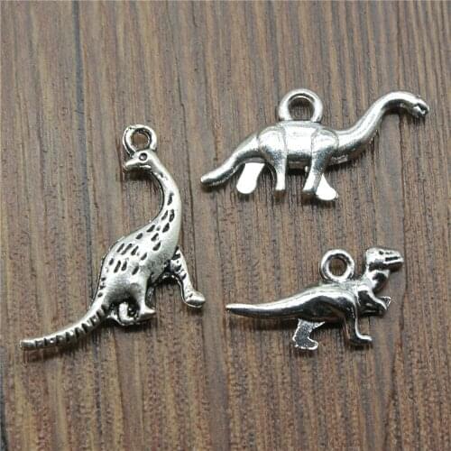 10pcs Dinosaurs Charms Antique Silver Color Dinosaurs Charms Pendants For Bracelets Dinosaurs Charms Making Jewelry