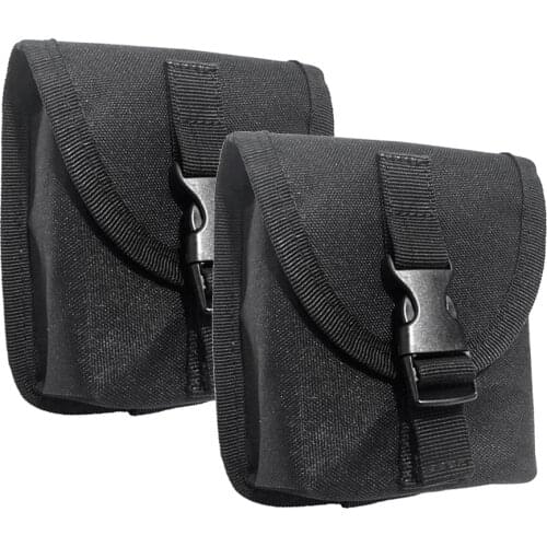 2x Scuba Diving Spare High Strength Weight Belt Pocket Pouch 5.5x 4.7' Black Diving Weight Belt Pocket
