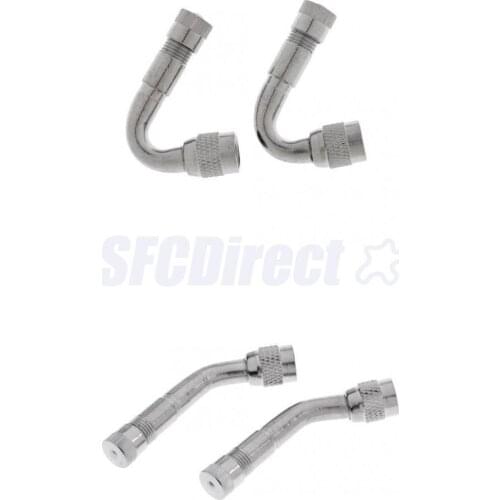 4 Pieces Air Tyre Valve Extension Adapter 45+135 Degree for Car Truck Motorcycle Bike Scooter