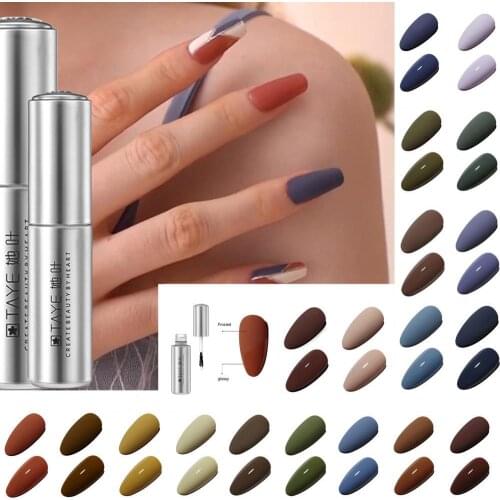 5ml Matte Nail Polish Water-proof Dry Quickly Good Sealing Performance Autumn Winter Matte Nail Polish for Beauty Nail Varnish