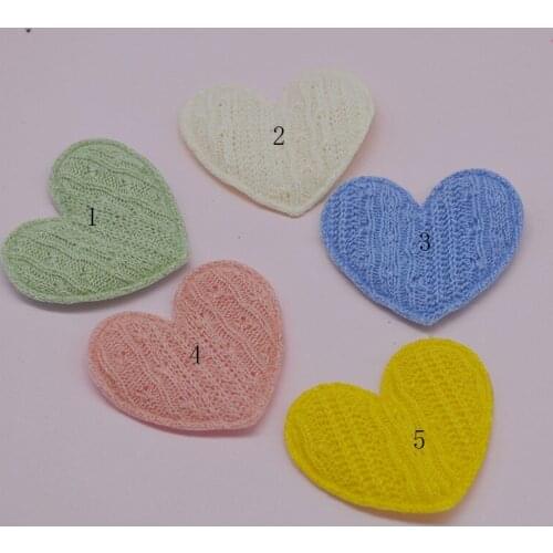 30pcs 4.8*4.2cm Padded Glitter Applique for DIY Headwear Girl Hair Clips Hoop Bow Handmade Decor Patches