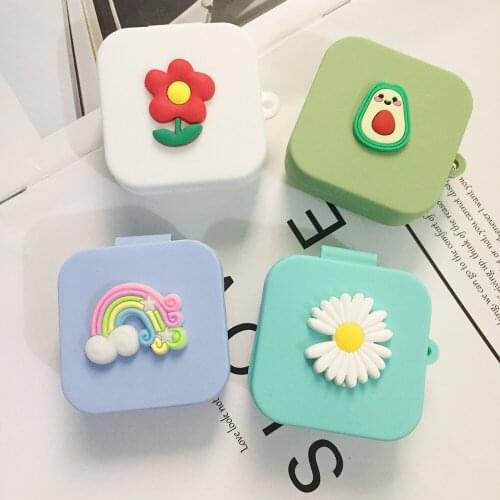For xiaomi Air 2 SE Case Cute Cartoon Avocado / Rainbow flower / funny Fruit Protective Earphone Cover For xiaomi Air2 SE cases